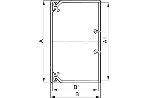 TA-GN 100x40 Короб с крышкой с направляющими для установки разделителей