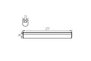 Светильник мебельный линейный светодиодный MERA LED 5W NW, 4000K, 27,7см