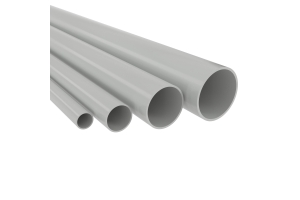 Труба ПВХ жёсткая атмосферостойкая д.16мм, лёгкая, 3м, цвет серый