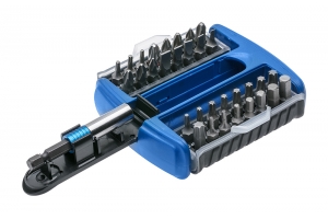 Набор бит с битодержателем 1/4", SL, PH, PZ, HEX, Torx, 33 шт. HT1S402