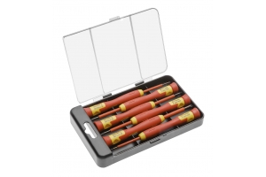 Набор прецизионных изолированных отверток 1000V, сталь CrMo, 6 шт. HT1S986