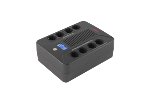 Линейно-интерактивный ИБП ДКС серии Info PDU, 600 ВА/360 Вт,1/1,8xSchuko, LCD, 1x7Aч