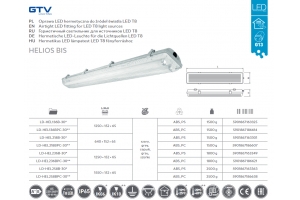 Светильник герметичный HELIOS BIS PS для LED T8, 120см