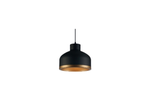 Подвесной светильник GOLDI 1 E27, 40W, IP20, черный/золотой 30 см