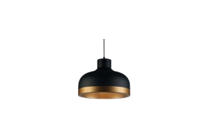 Подвесной светильник GOLDI 2 E27, 40W, IP20, черный/золотой 42 см