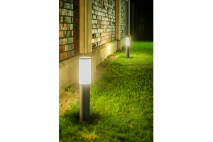 Светильник садовый столбик MILAN-P 45, E27, инокс