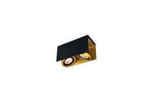 Потолочный светильник VERSO 2*GU10, ES111, IP20, черный/золотой