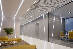 Алюминиевый профиль LED GLAX линейный для гипсокартона, 3м, серебристый