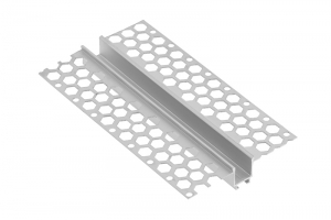 Алюминиевый профиль LED GLAX линейный для гипсокартона, 3м, серебристый