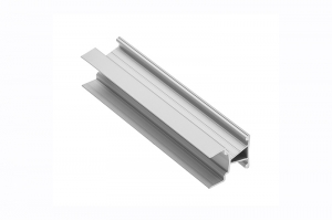 Алюминиевый профиль LED GLAX угловой двухсторонний узкий, 18мм, 3м, серебристый