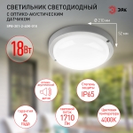 Светильник ЖКХ светодиодный SPB-201-2-40K-018 IP65 4000К D210 18Вт с оптико-акустическим датчиком