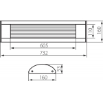 Светильник линейный люминесцентный OFRA TL-218B-SR EVG, G13, 2х18W, 732мм