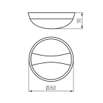 Светильник настенный герметичный ELNER LED 15W-NW-B