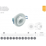 Датчик движения встраиваемый CR-15, 360°, белый