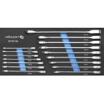 Набор рожково-накидных ключей с трещоткой 16 шт., HT7G146