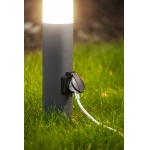 Светильник садовый столбик CORTA-P 80 с розеткой, E27, 25W, графит