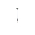 Подвесной светильник LIJA E27, 40W, IP20, квадрат, серый