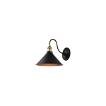 Настенный светильник MANI 1 E27, 40W, IP20, черный/золотой