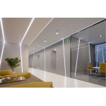 Алюминиевый профиль LED GLAX линейный для гипсокартона, 3м, серебристый