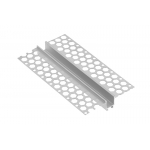 Алюминиевый профиль LED GLAX линейный для гипсокартона, 3м, серебристый