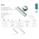 Алюминиевый профиль LED GLAX MINI полочный, 2м, серебристый