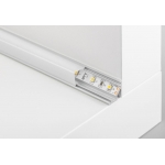 Пластиковая крышка на профиль LED GLAX угловой накладной, 2м, молочная